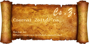 Csernai Zoltána névjegykártya